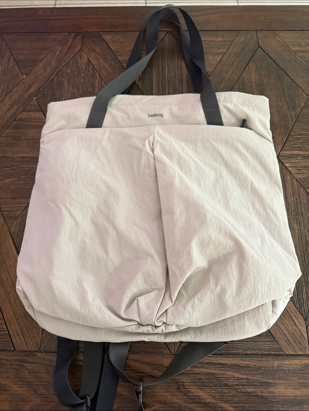 Bellroy Lite Totepack 18L Convertible Tote Backpack Tan Recycled Nylon